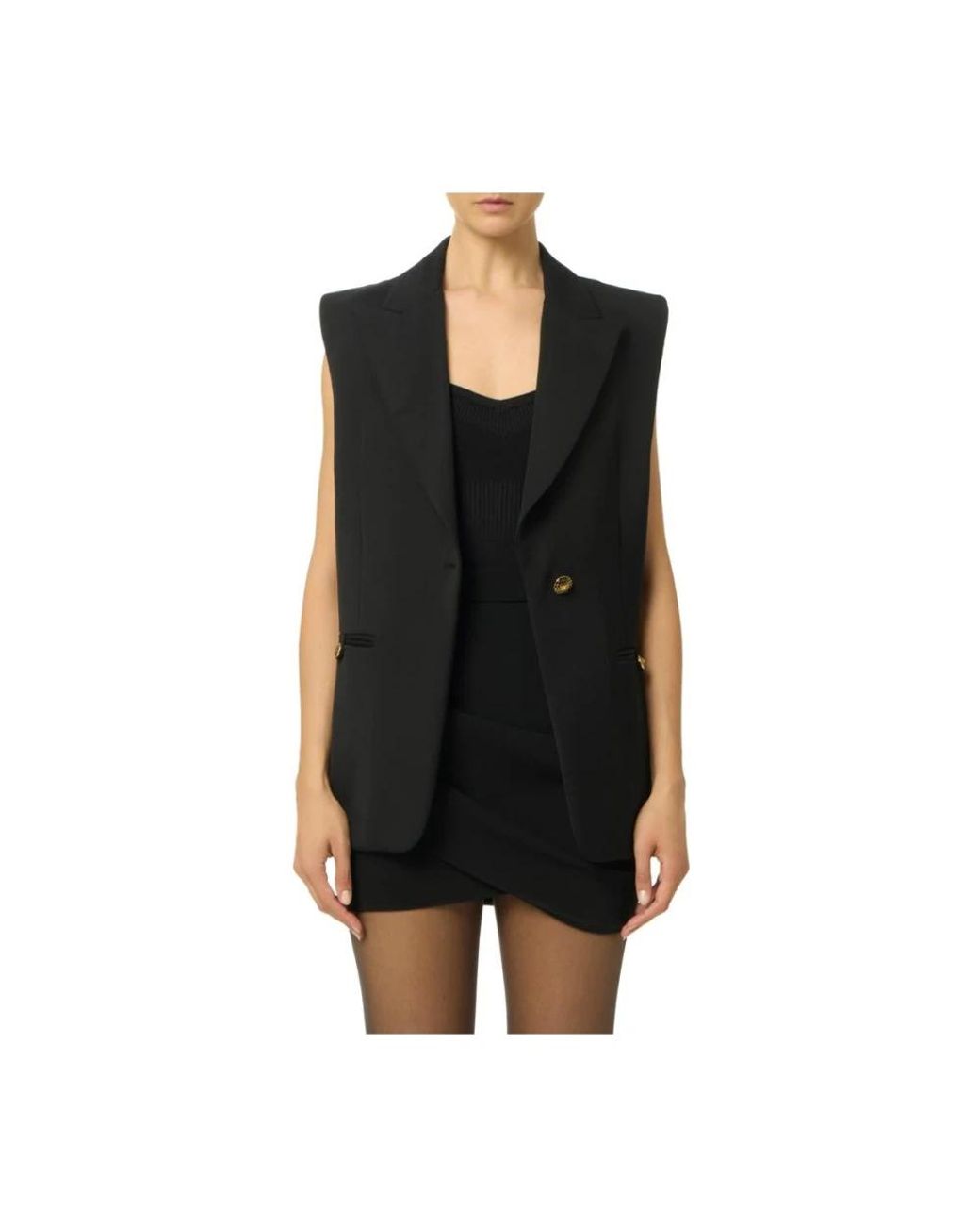 Elisabetta Franchi Black Waistcoats