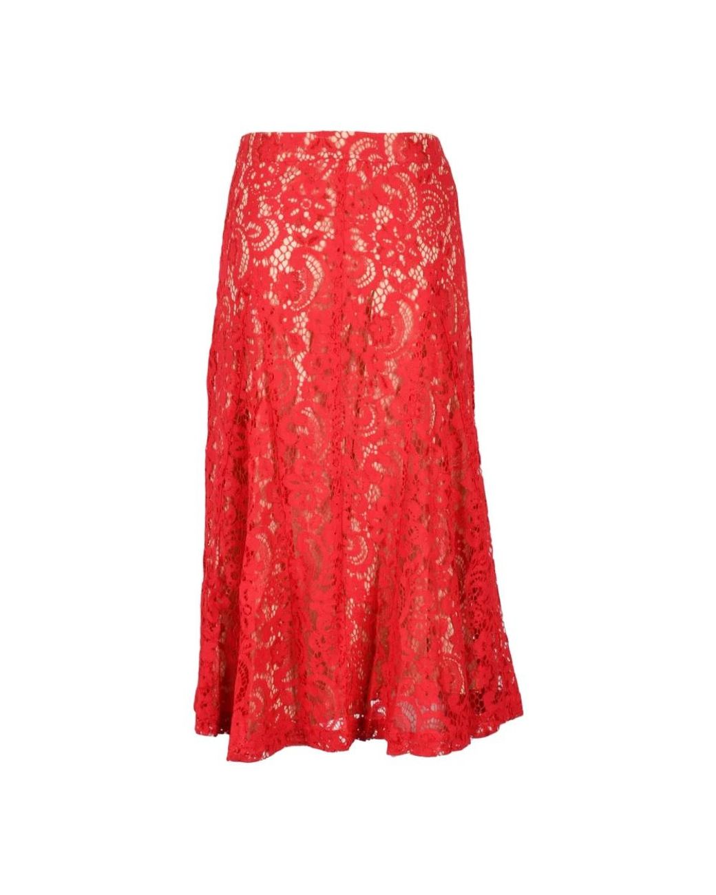 Semicouture Red Midi Skirts
