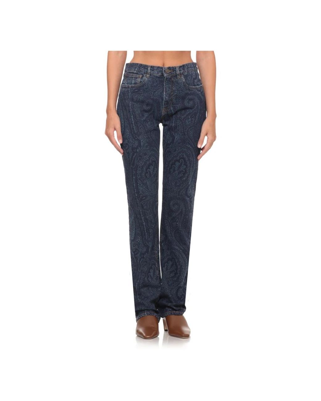 Straight Jeans Etro de color Blue