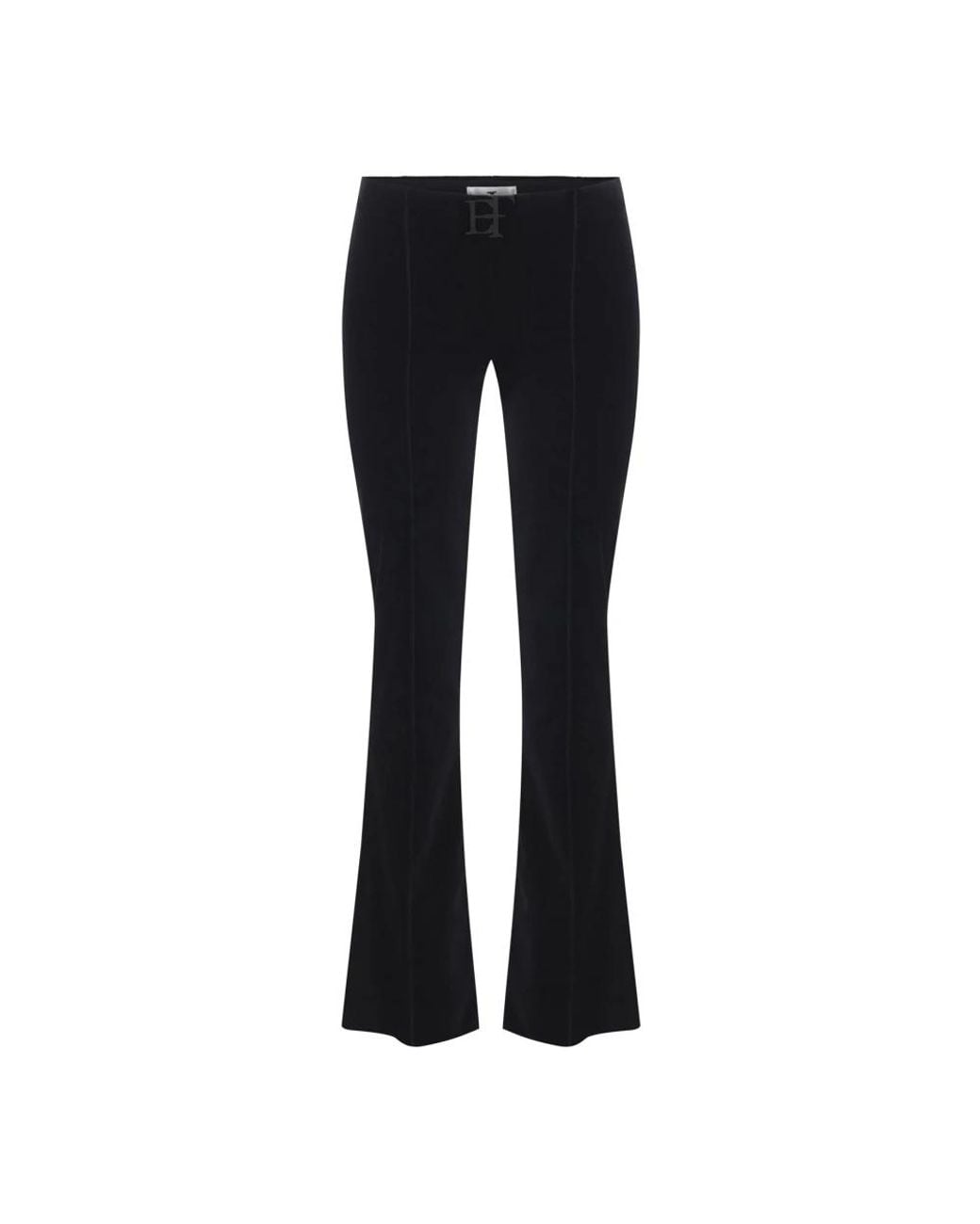 Elisabetta Franchi Black Wide Trousers