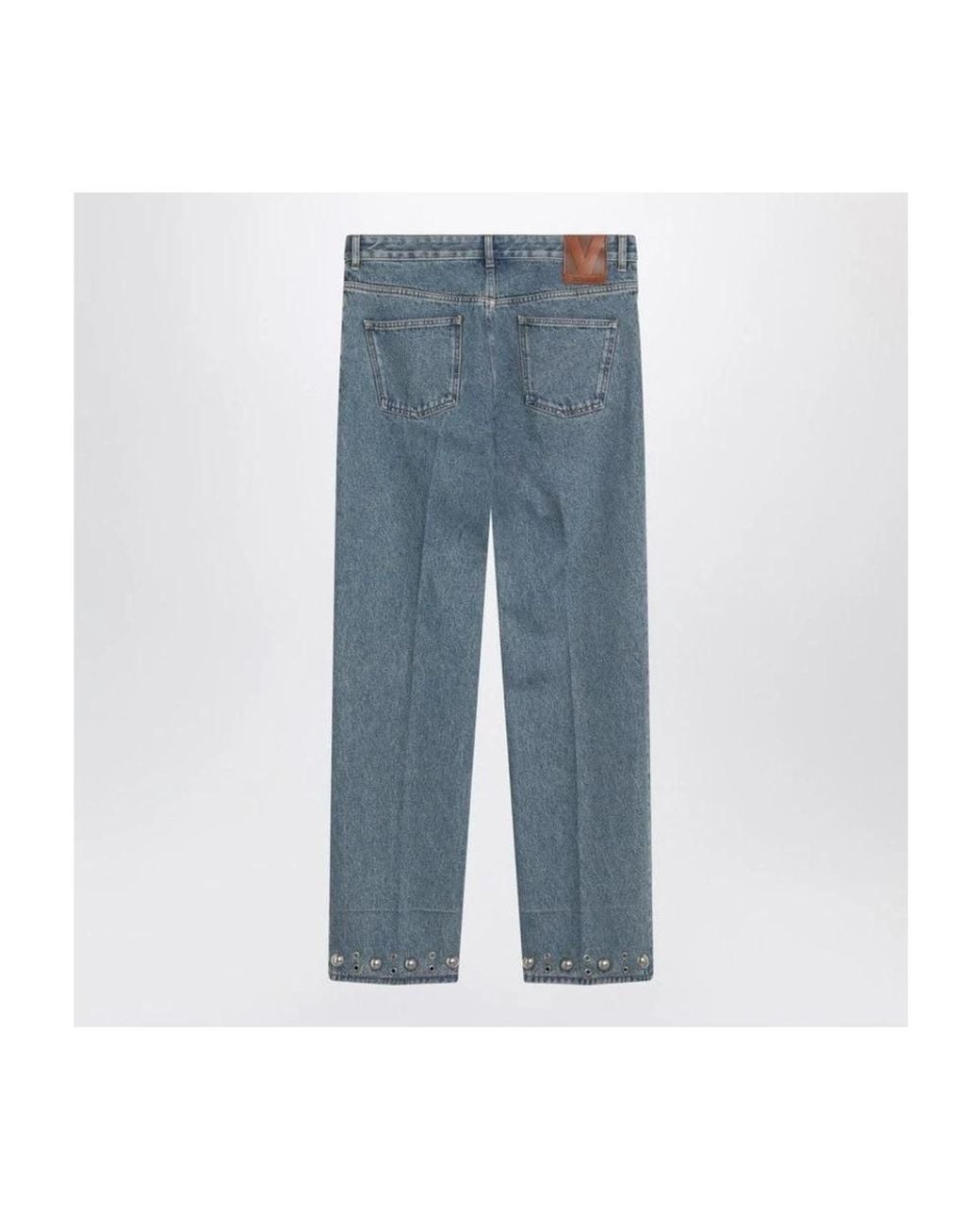Valentino Blue Straight Fit Jeans for men