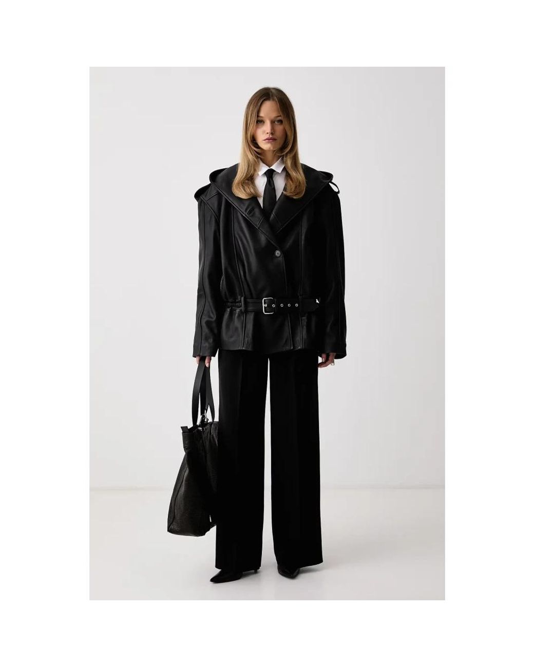 Leather Jackets Gestuz de color Black