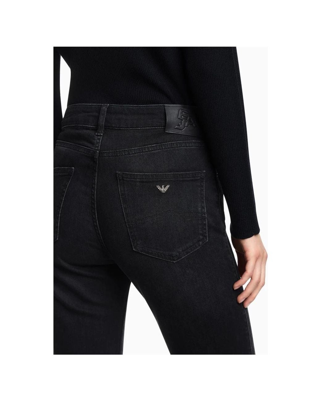Emporio Armani Black Boot-Cut Jeans