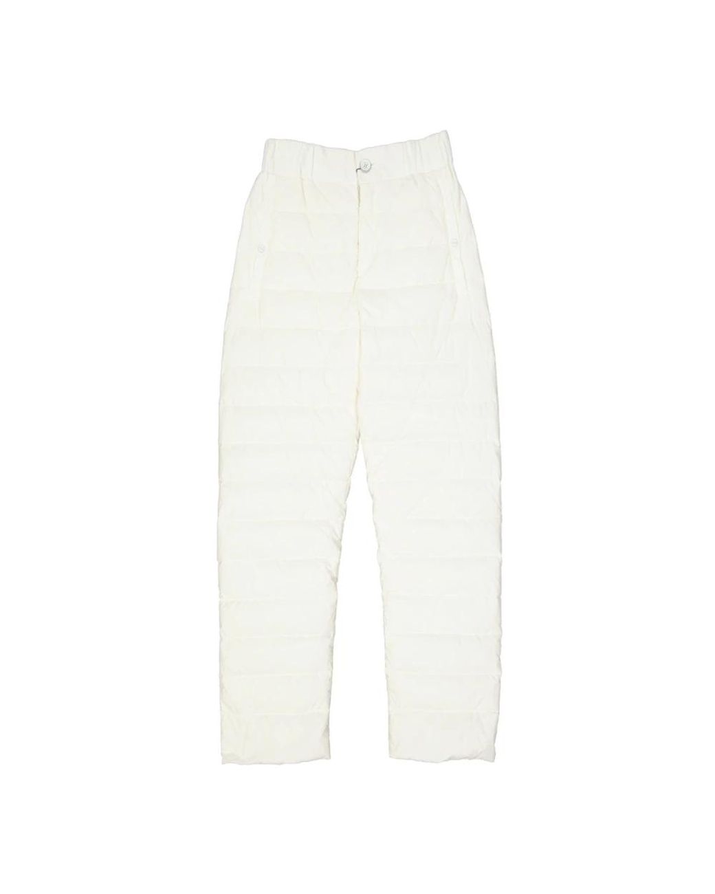 Herno White Wide Trousers for men