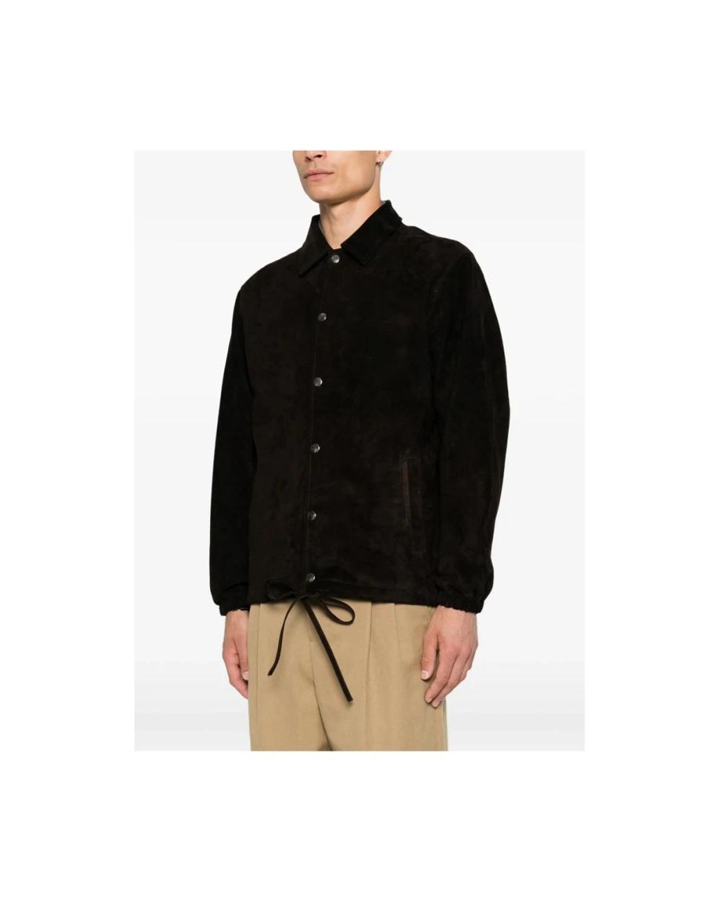 Giorgio Brato Black Leather Jackets for men