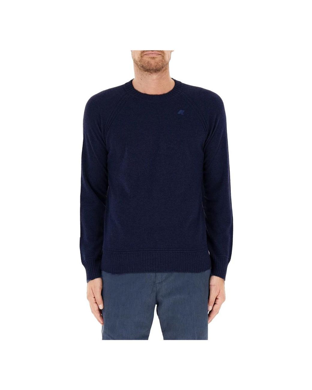 K-Way Blue Round-Neck Knitwear for men