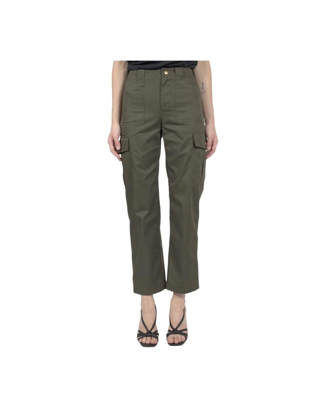 Céline Green Cropped Trousers