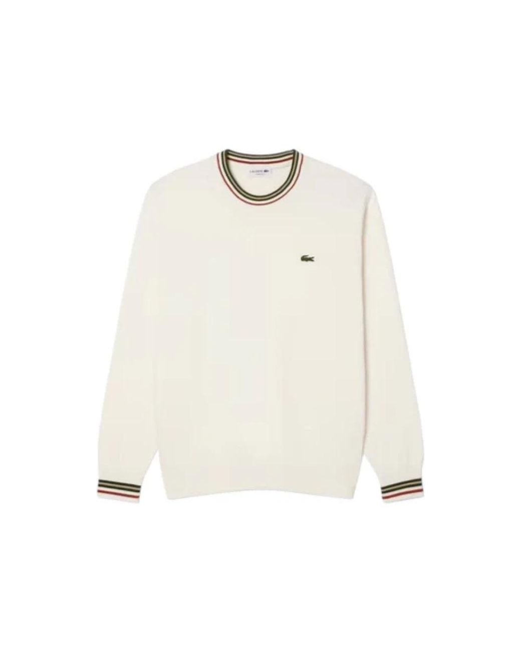Lacoste Truien & Vesten ,Pullover Girocollo in het White voor heren
