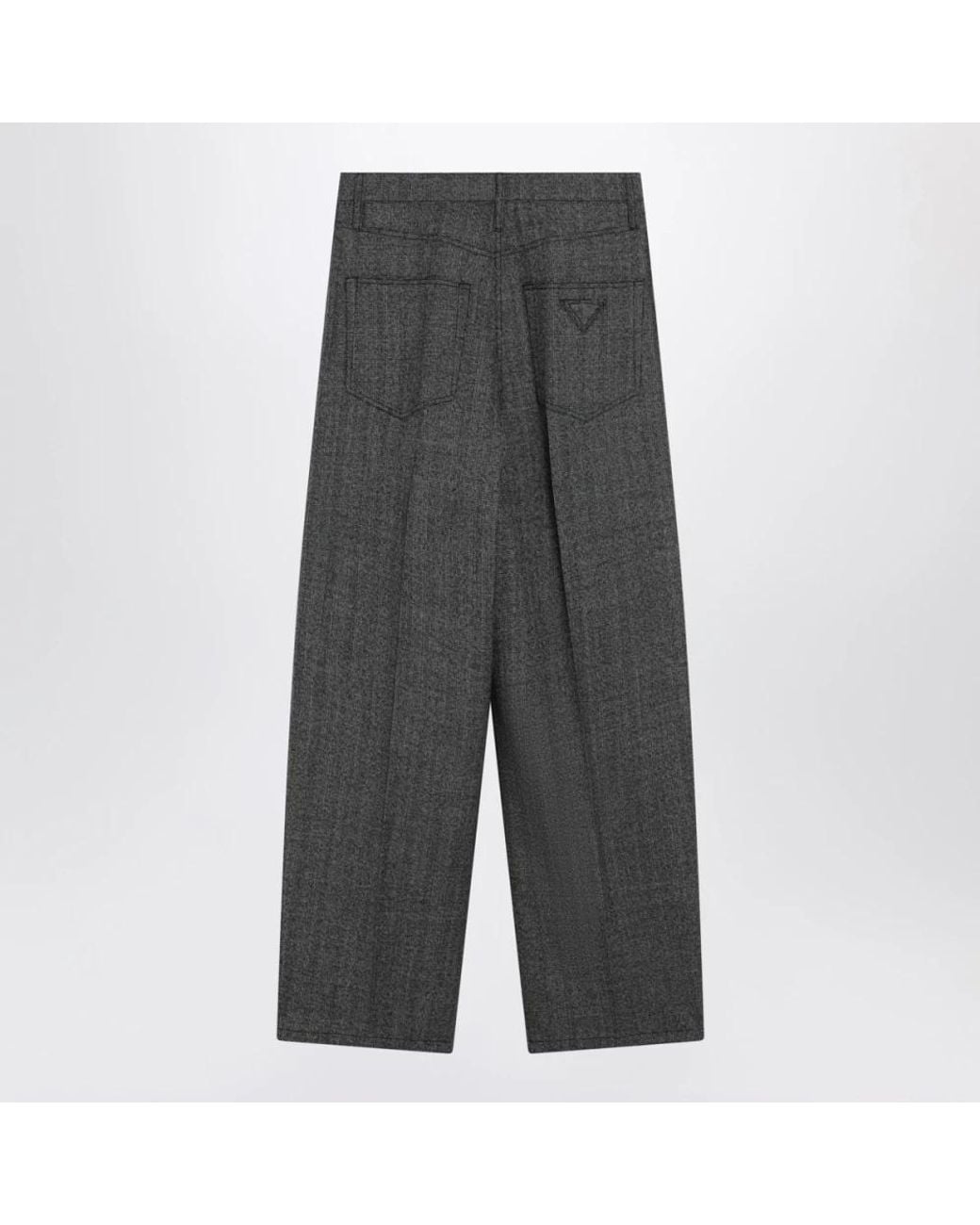 Prada Gray Wide Trousers