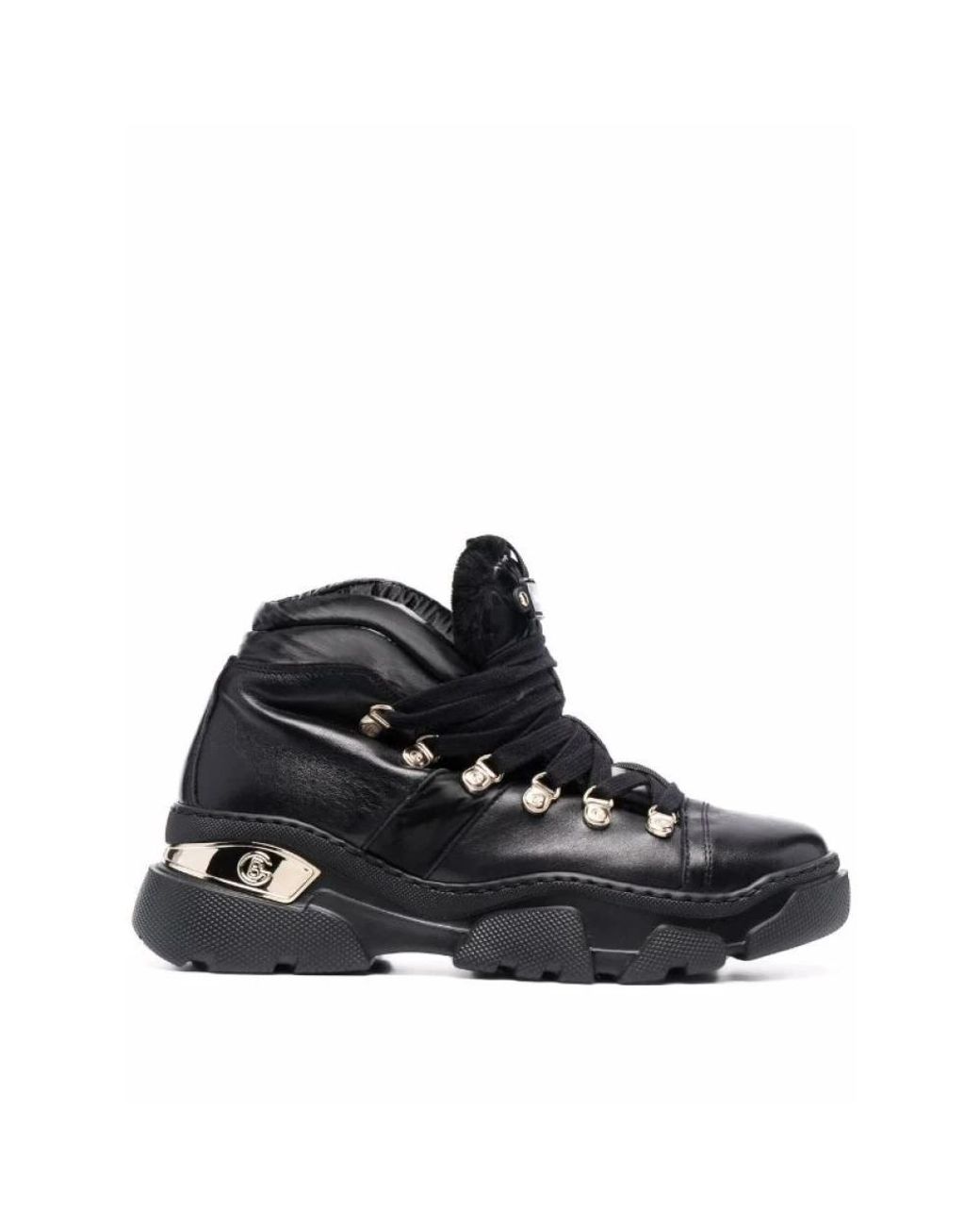 Baldinini Black Lace-Up Boots
