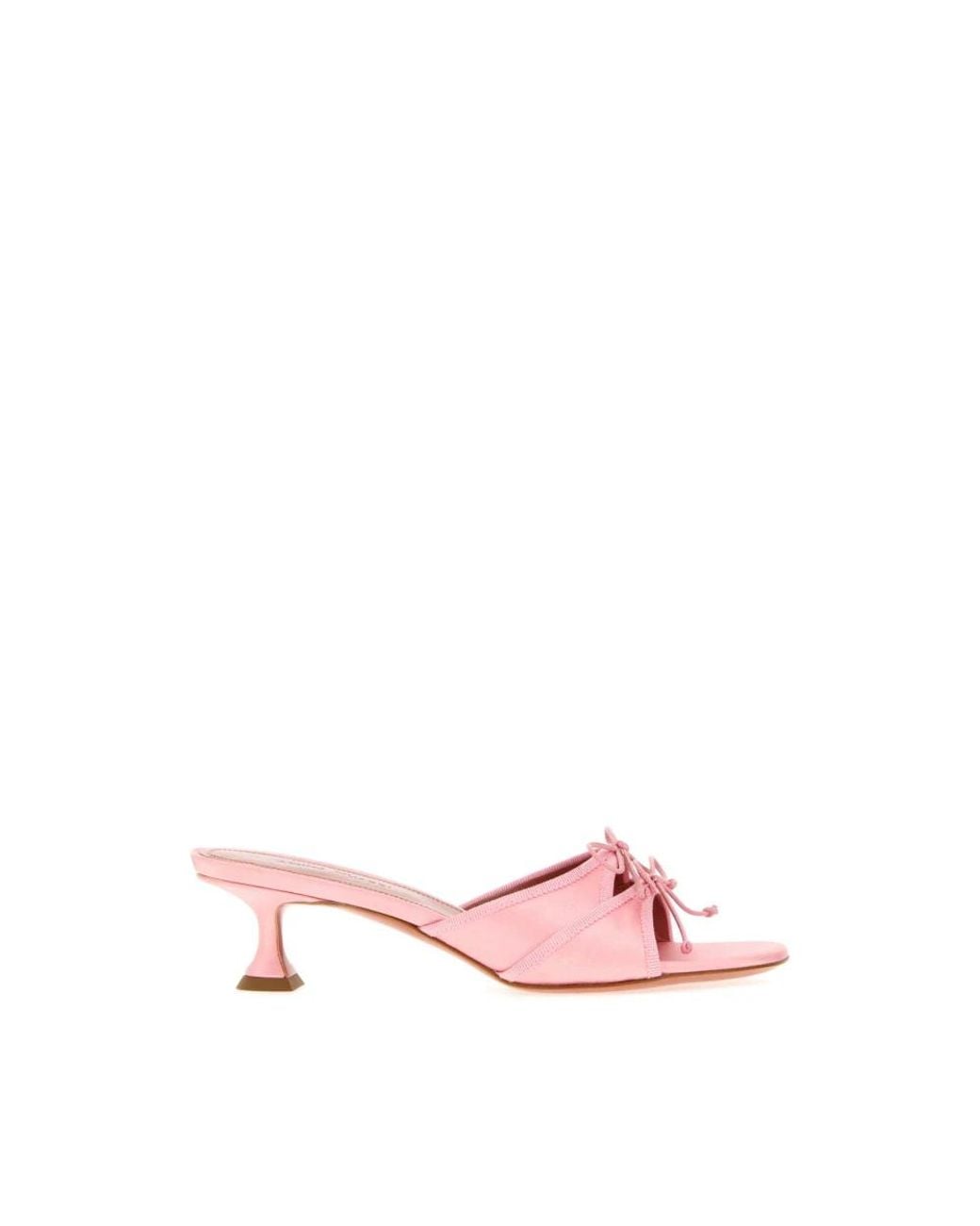 AMINA MUADDI Pink Heeled Mules
