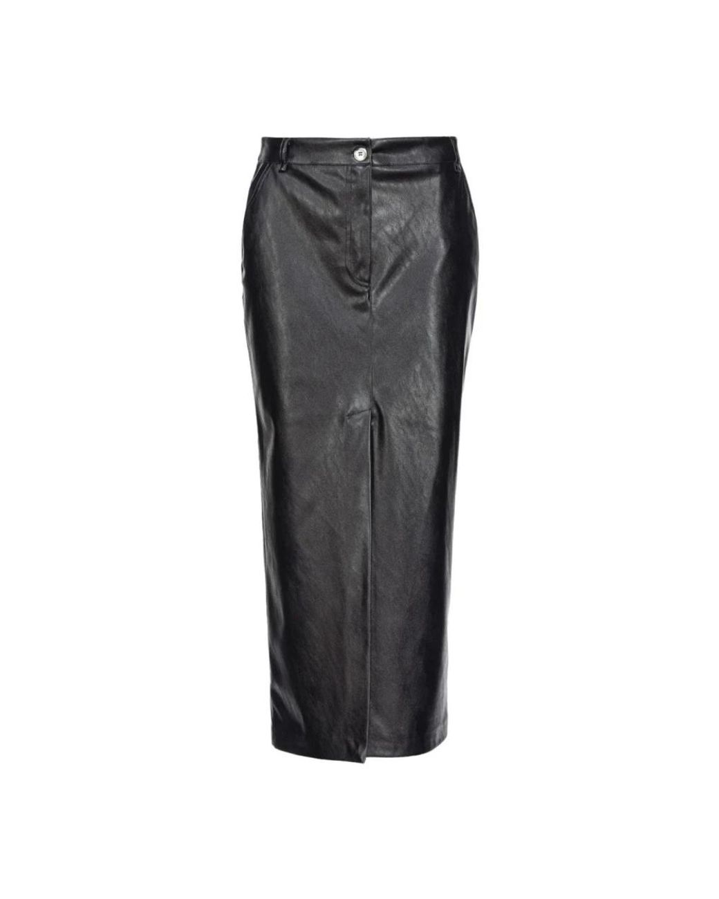 Pinko Rokken ,Zwart ,Polyester Polyester Rok Met Rits- En Knoopsluiting in het Gray