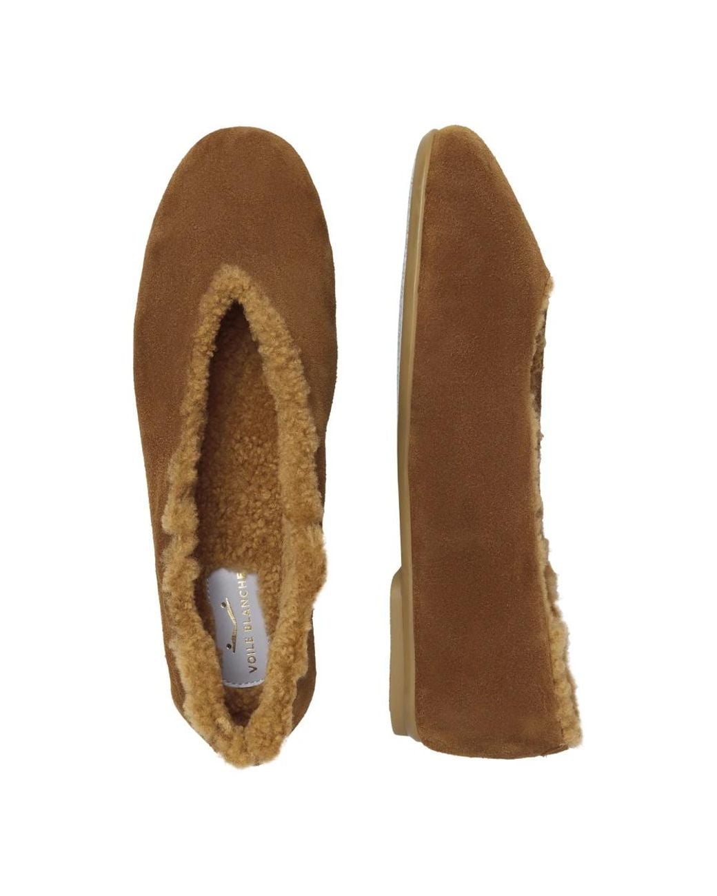 Voile Blanche Brown Ballerina Shoes