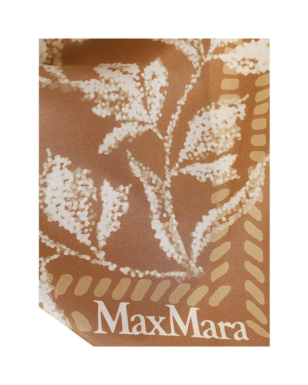 Max Mara Brown Silk Scarves