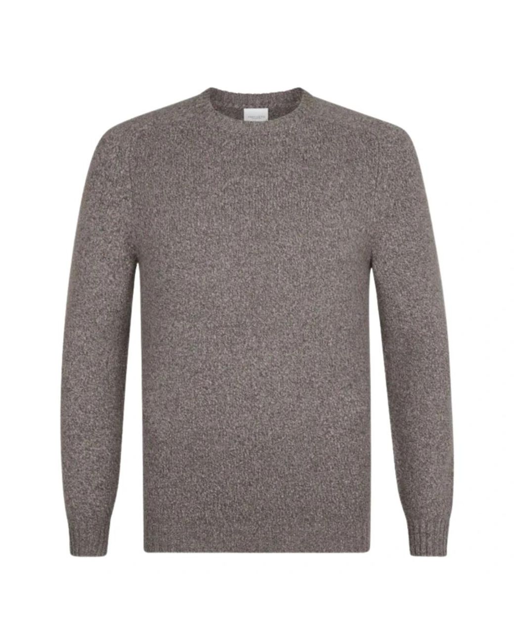 Profuomo Gray Round-Neck Knitwear for men