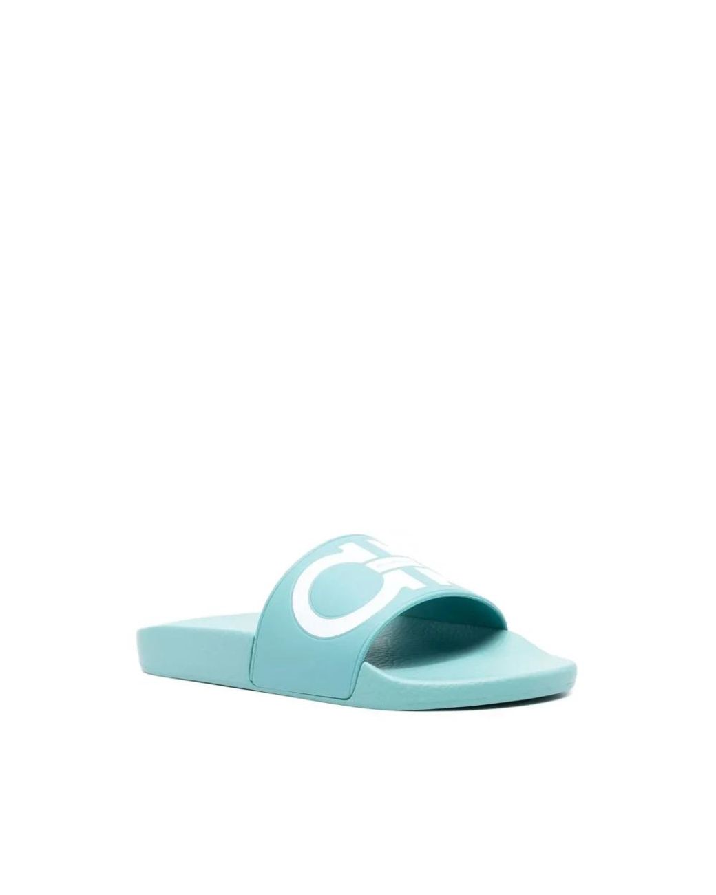 Ferragamo Blue Sliders