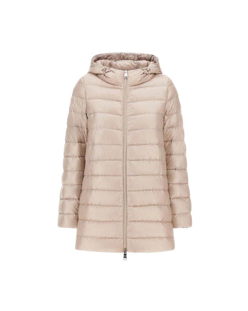 Herno Jassen ,Leer Resort A-Shape Jacket in het Natural