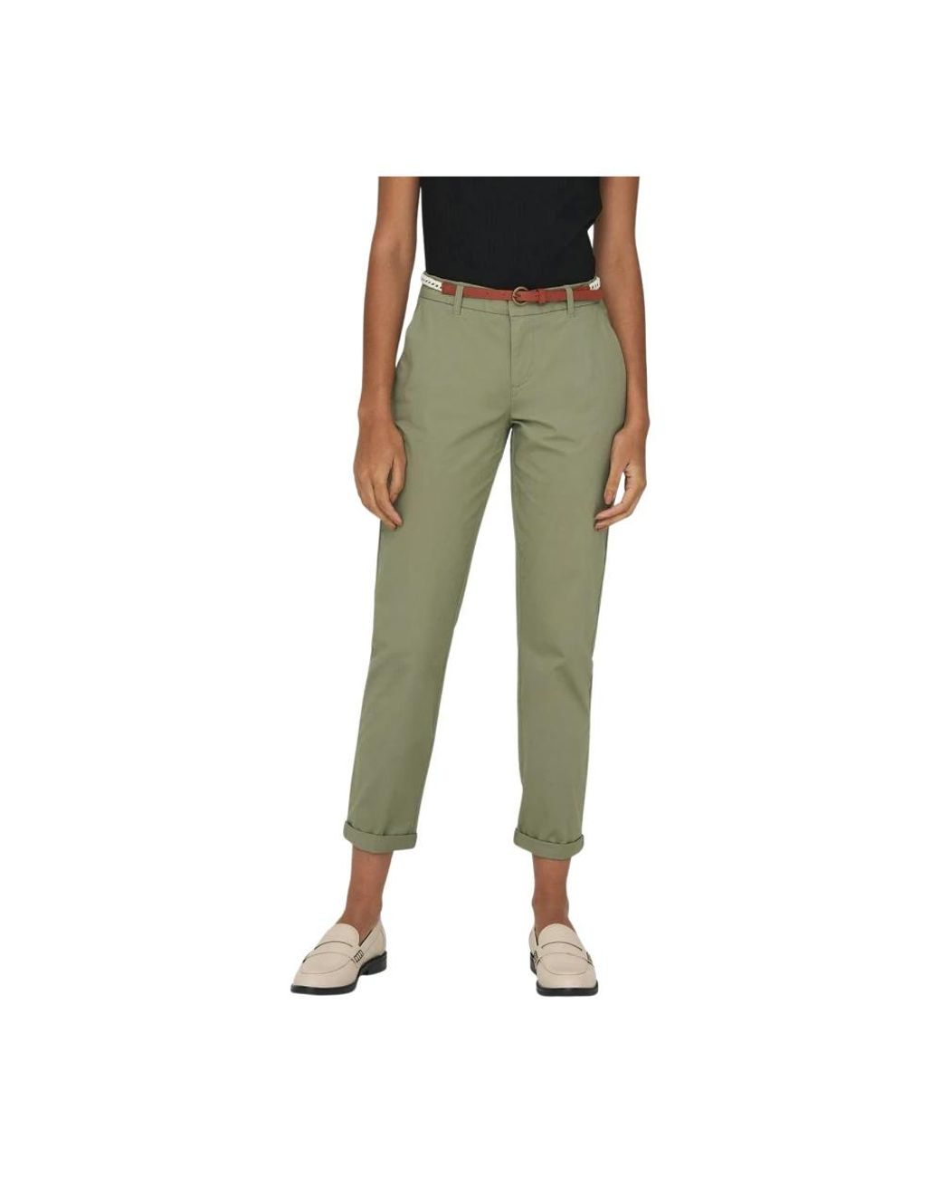 ONLY Pantalone Chino in het Green