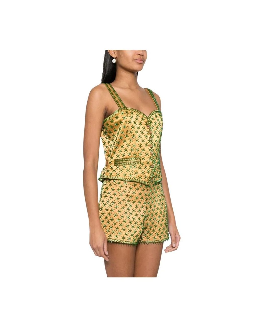 Bode Yellow Sleeveless Tops
