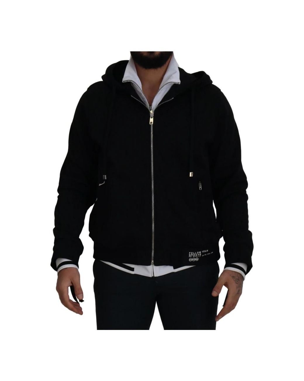 Dolce & Gabbana Black Zip-Throughs for men