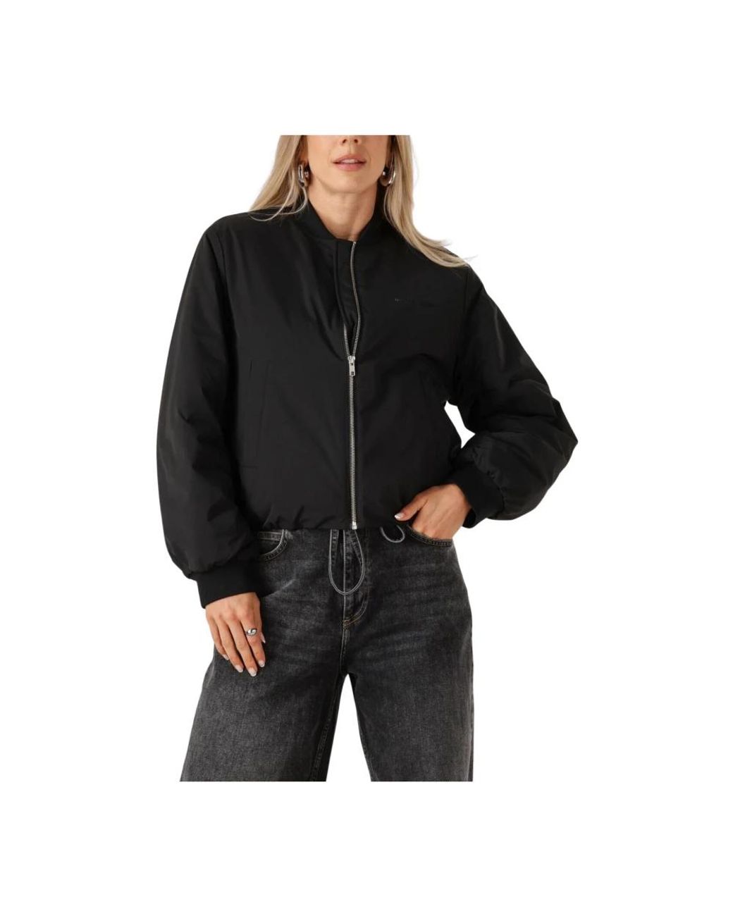 Modström Jassen ,Zwart ,Leer Odinmd Jacket in het Black