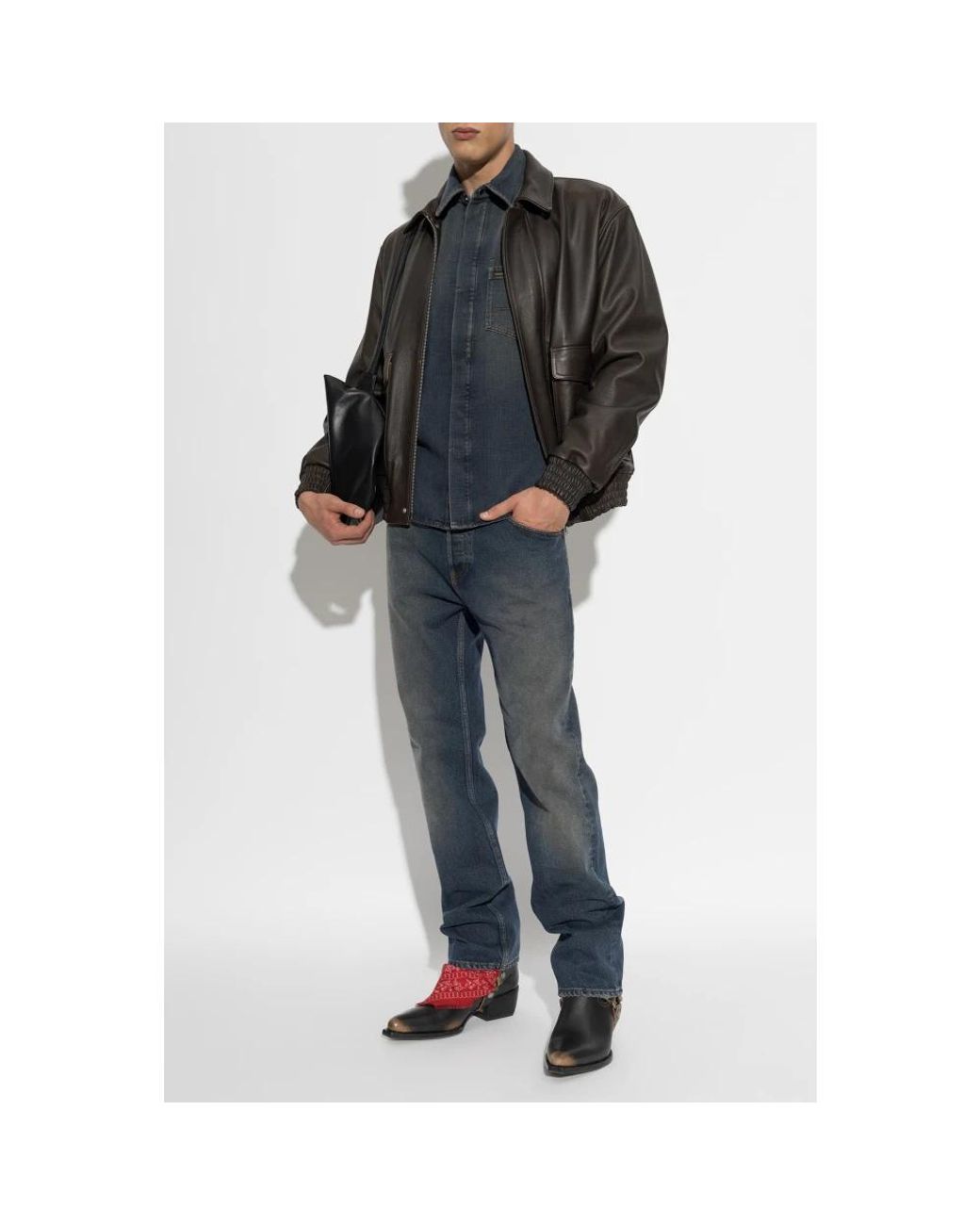 Golden Goose Deluxe Brand Blue Denim Shirts for men
