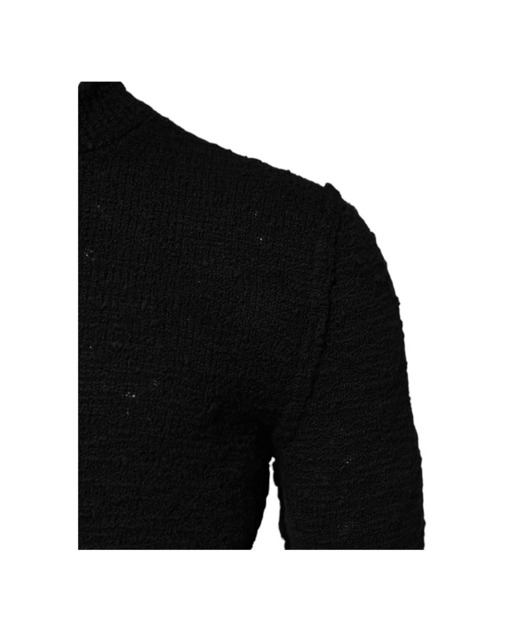 Dolce & Gabbana Black Round-Neck Knitwear for men