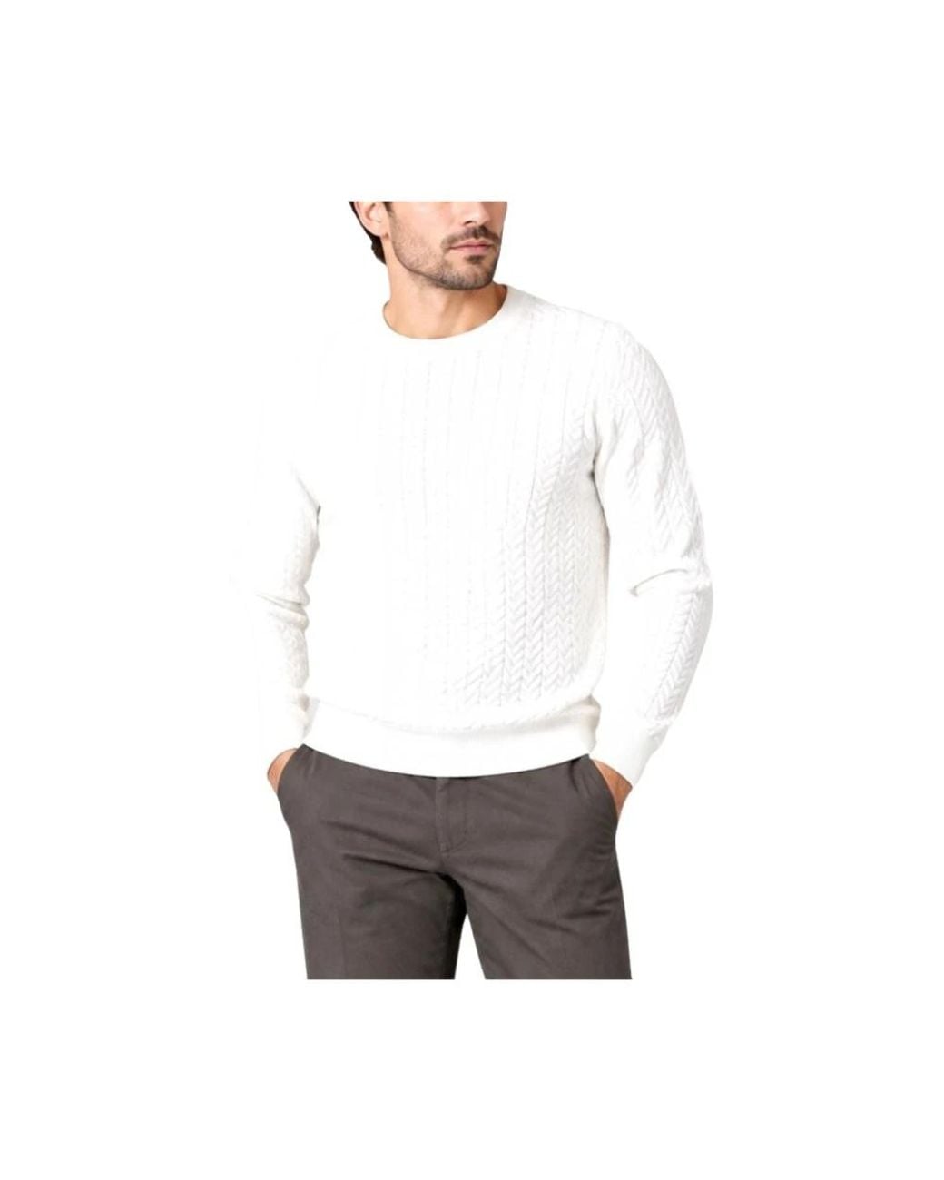 HUGO Simond Pullover in White für Herren