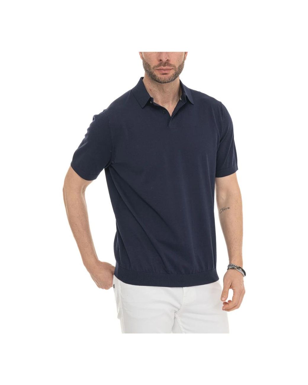hindustrie Blue Polo Shirts for men