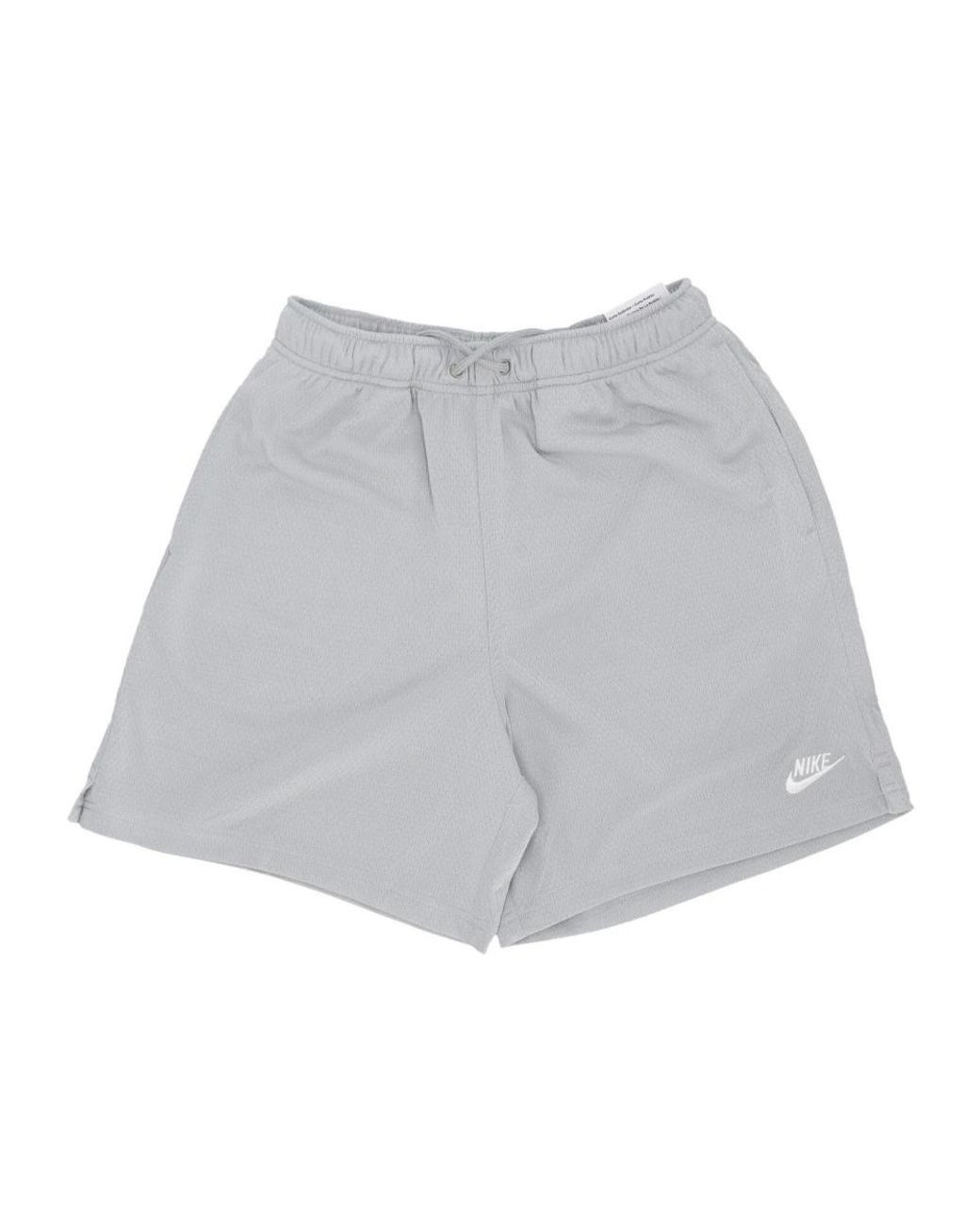 Nike Fitness ,Grijs ,Polyester Mesh Basketball Shorts Club Flow in het Gray voor heren