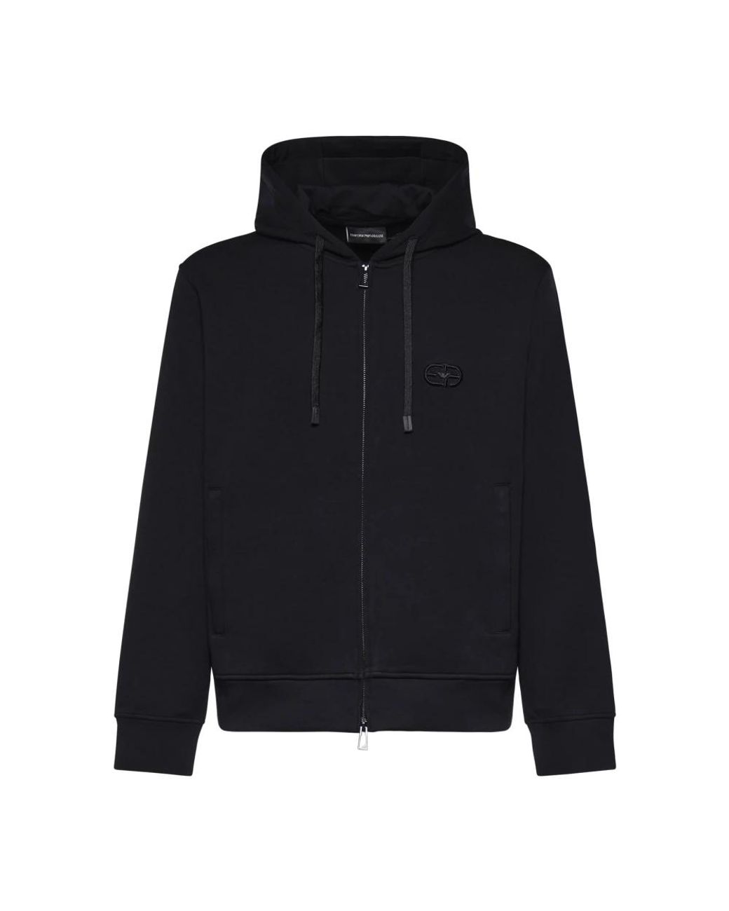 Emporio Armani Black Zip-Throughs for men