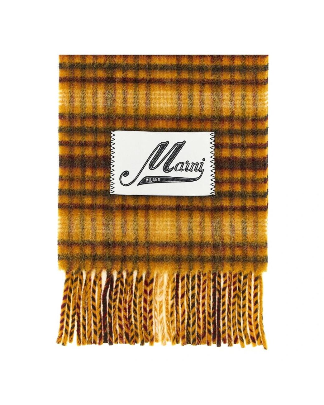 Marni Metallic Karierter Schal