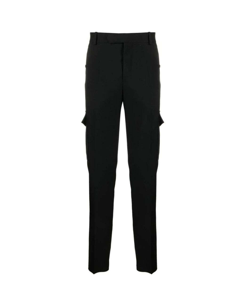 McQueen Black Slim-Fit Trousers for men