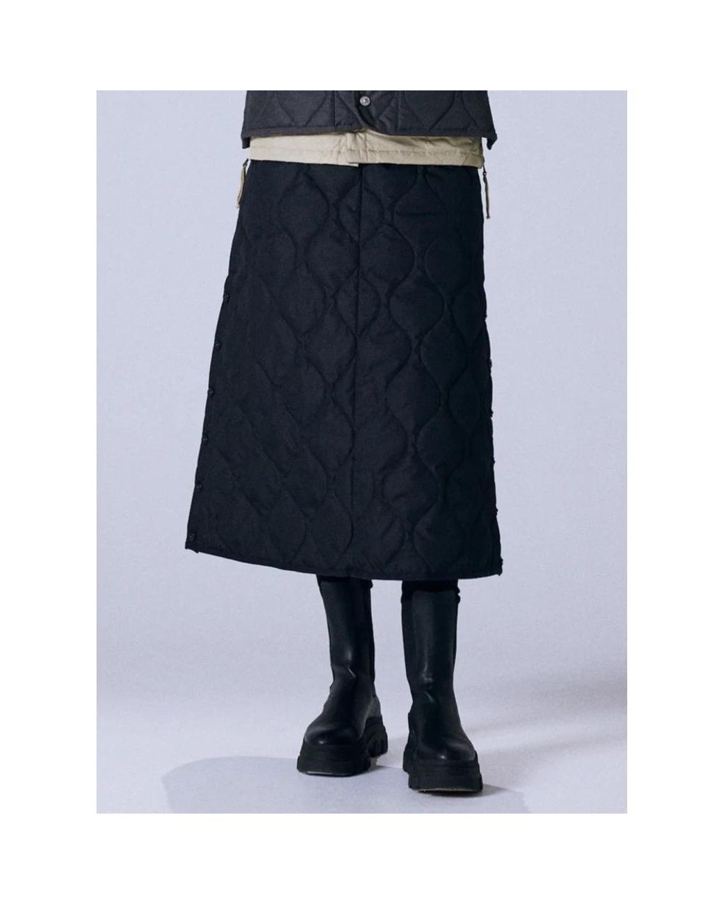 Midi Skirts Taion de color Black