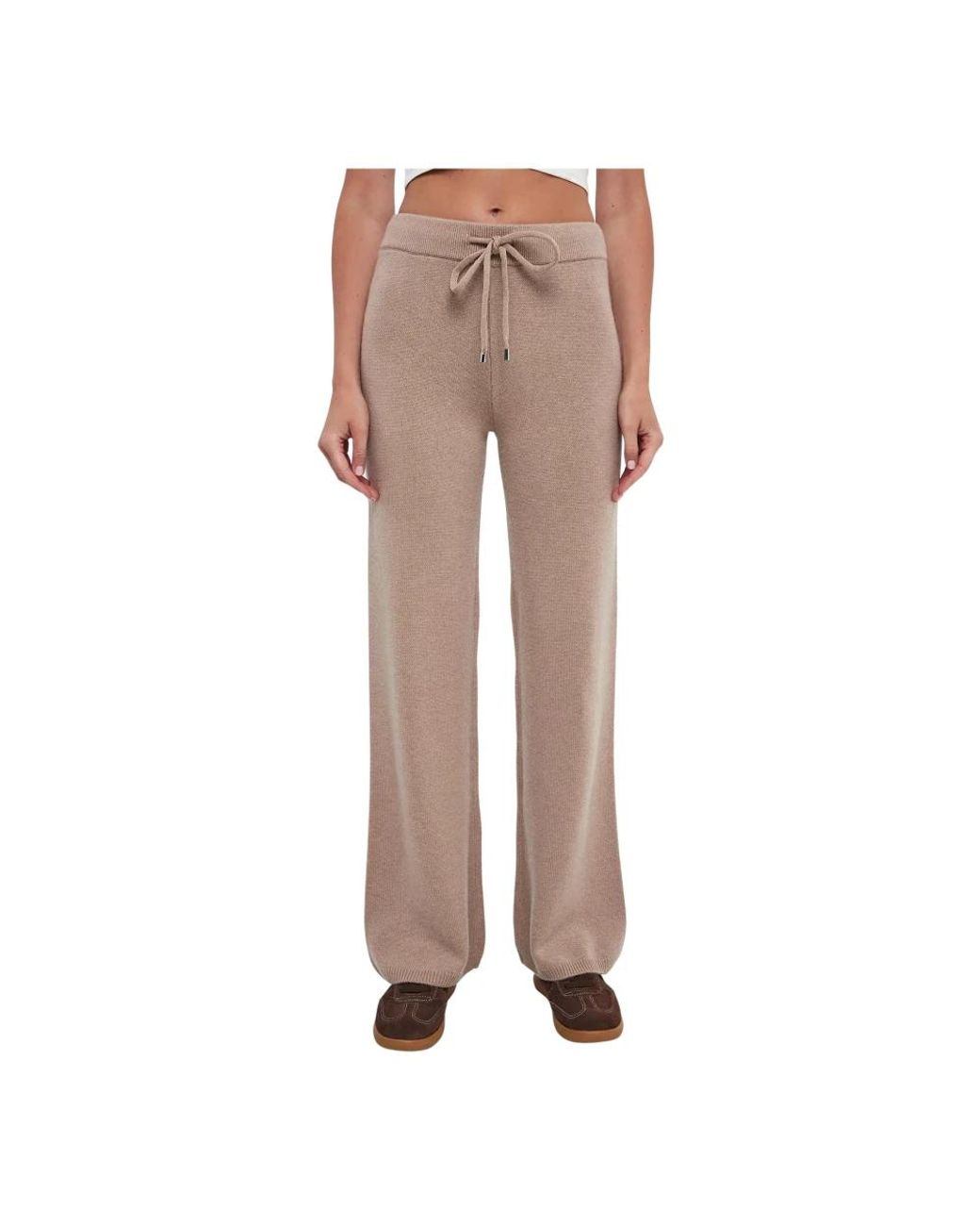 Ermanno Scervino Broeken ,Grijs ,Wol Pantalone Jogger in het Natural