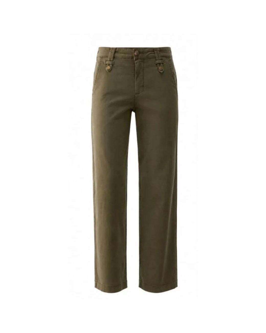 Liu Jo Green Straight Trousers