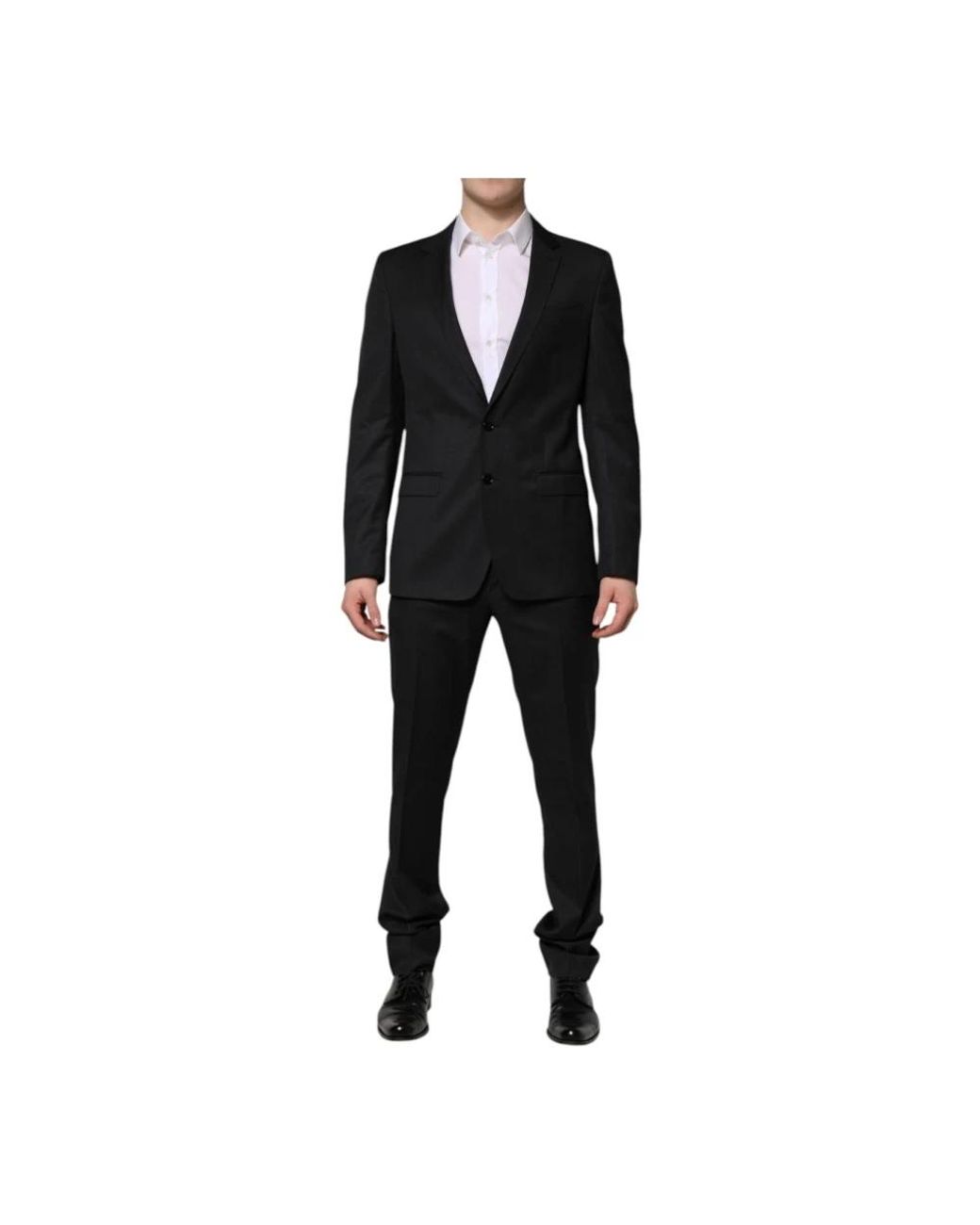 Dolce & Gabbana Kostuums ,Grijs ,Wol Luxe Klassieke Pasvorm Pak in het Black voor heren