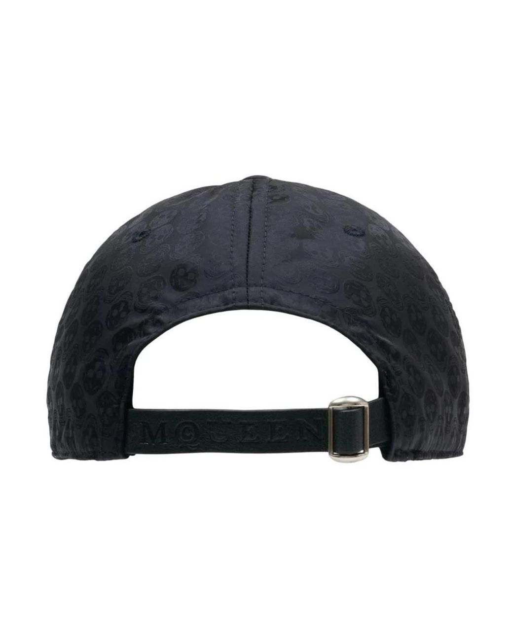 McQueen Skull Print Baseball Cap in Blue für Herren