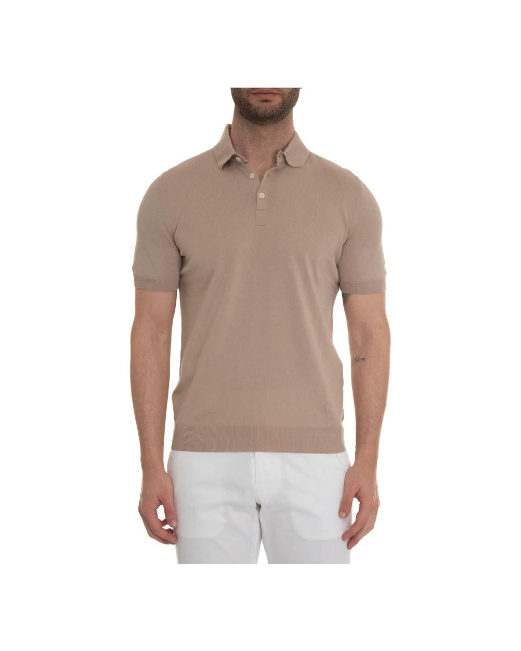 Gran Sasso Natural Polo Shirts for men