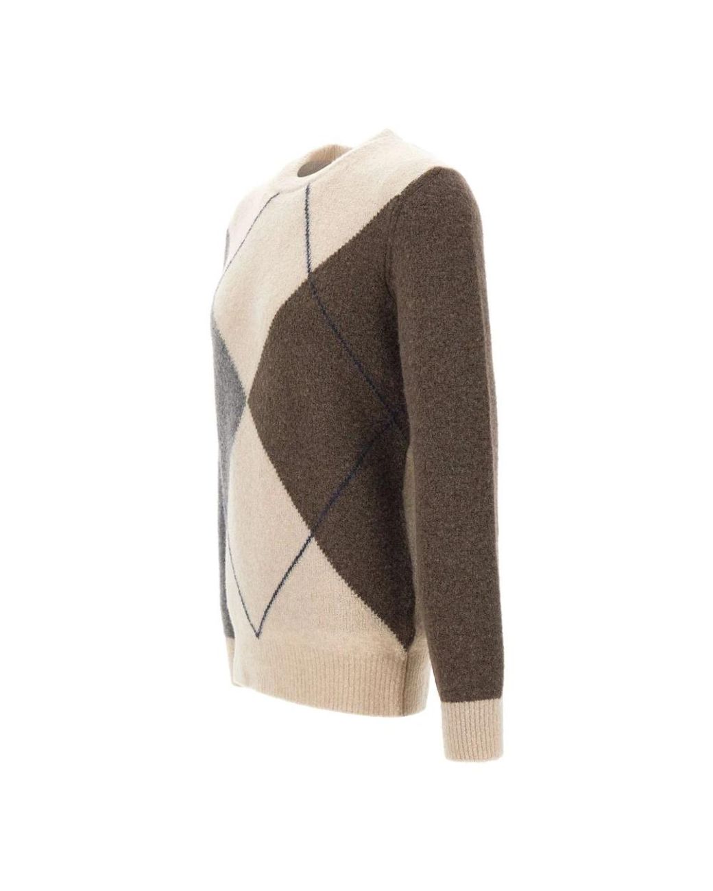 Kangra Gray Round-Neck Knitwear for men