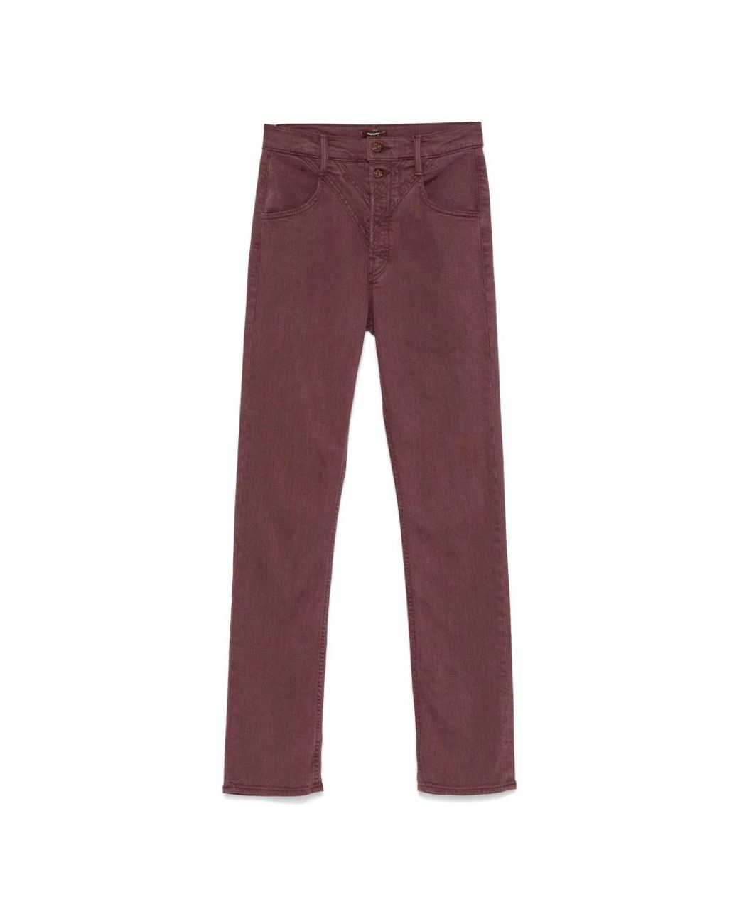 Mother Red Slim-Fit Jeans