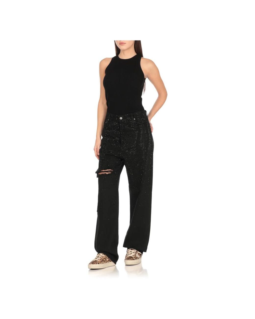 Golden Goose Deluxe Brand Black Wide Trousers