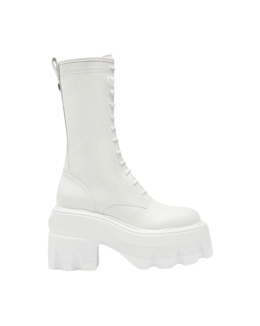Casadei White Lace-Up Boots