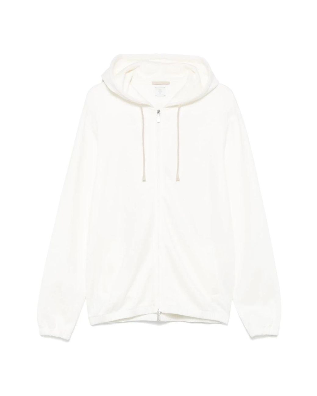 Eleventy White Zip-Throughs for men