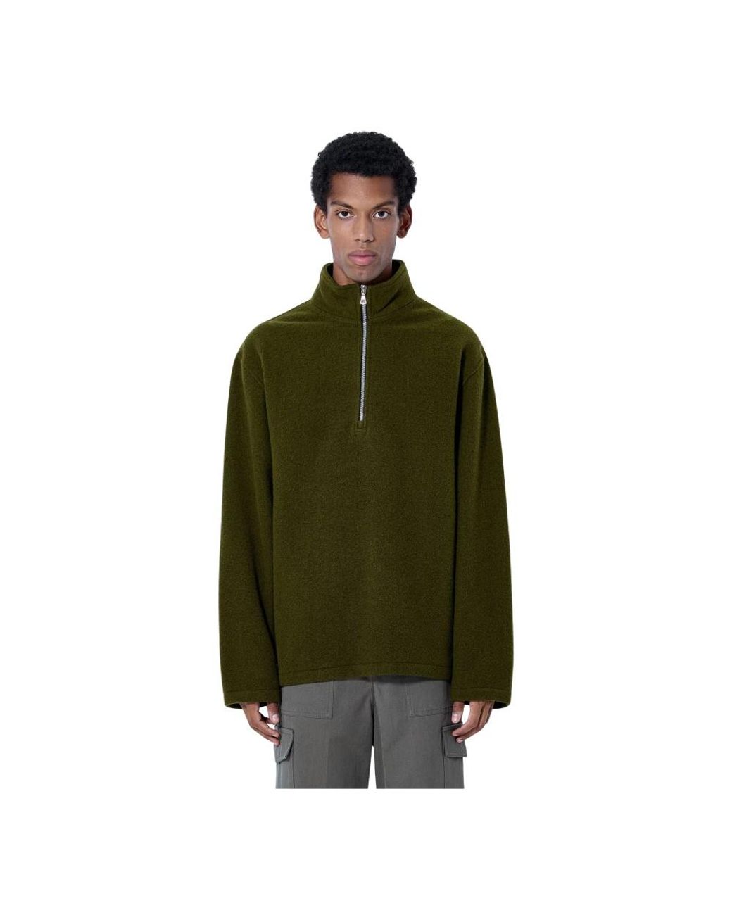 Rier Green Zip-Throughs for men