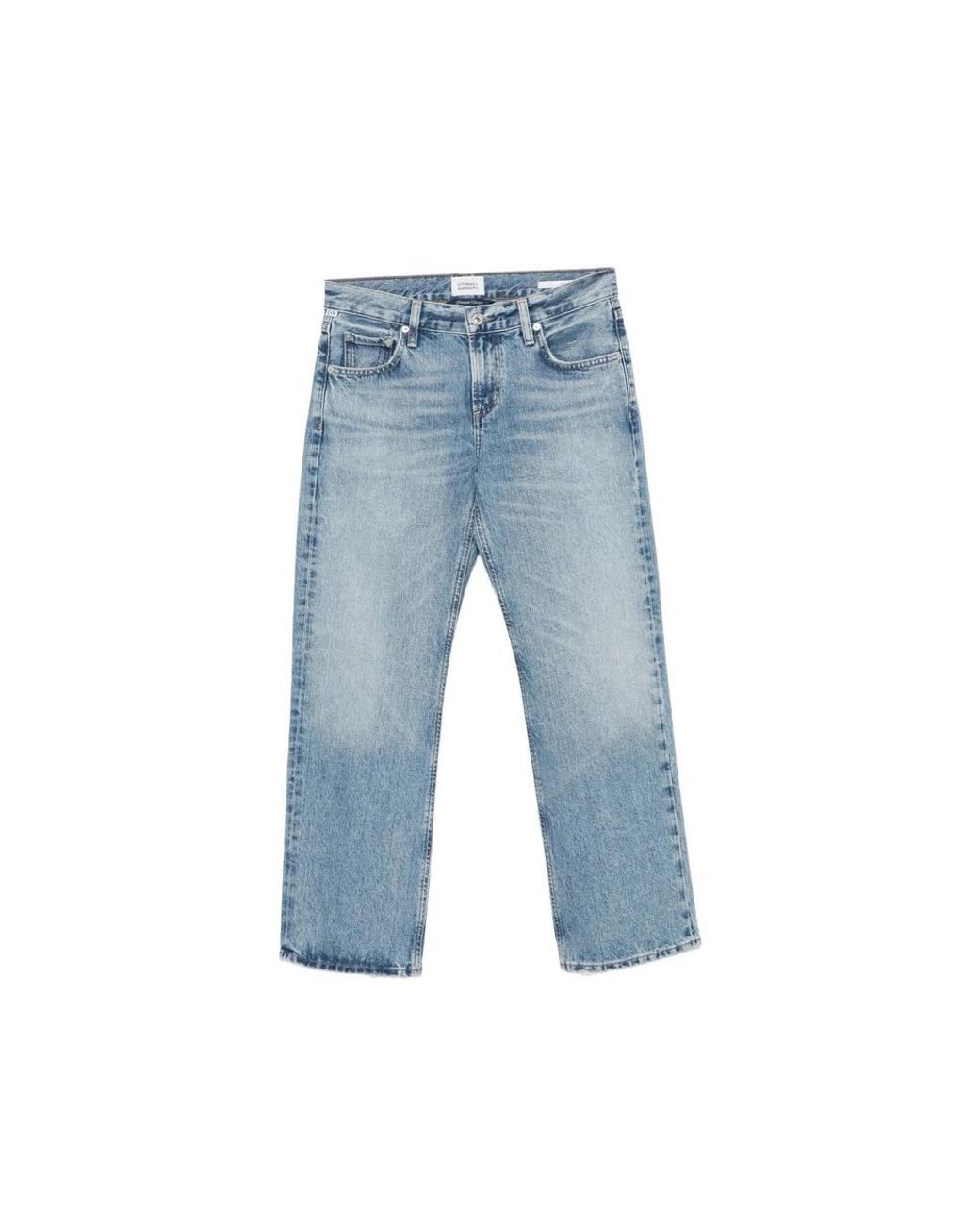 Citizens of Humanity Blue Faye Faded Straight-Leg Jeans