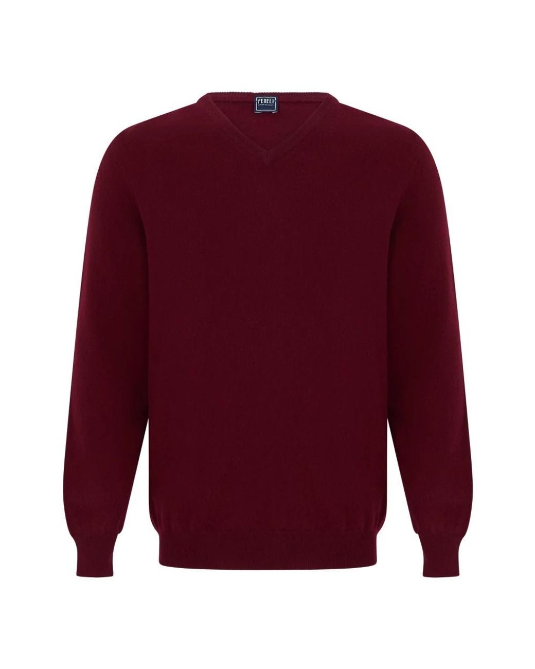Fedeli Red V-Neck Knitwear for men