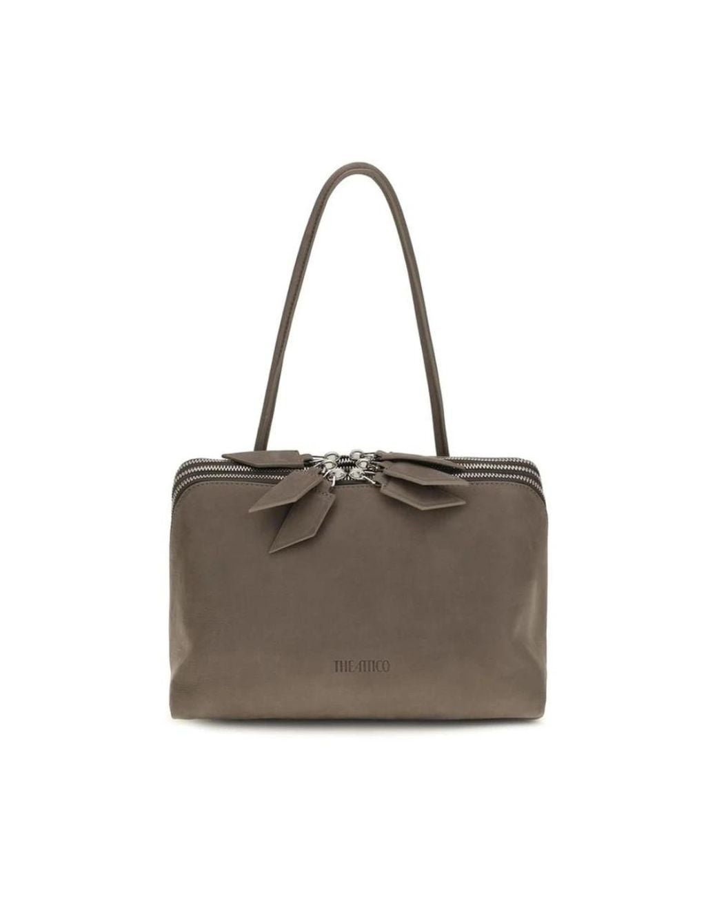 The Attico Gray Shoulder Bags