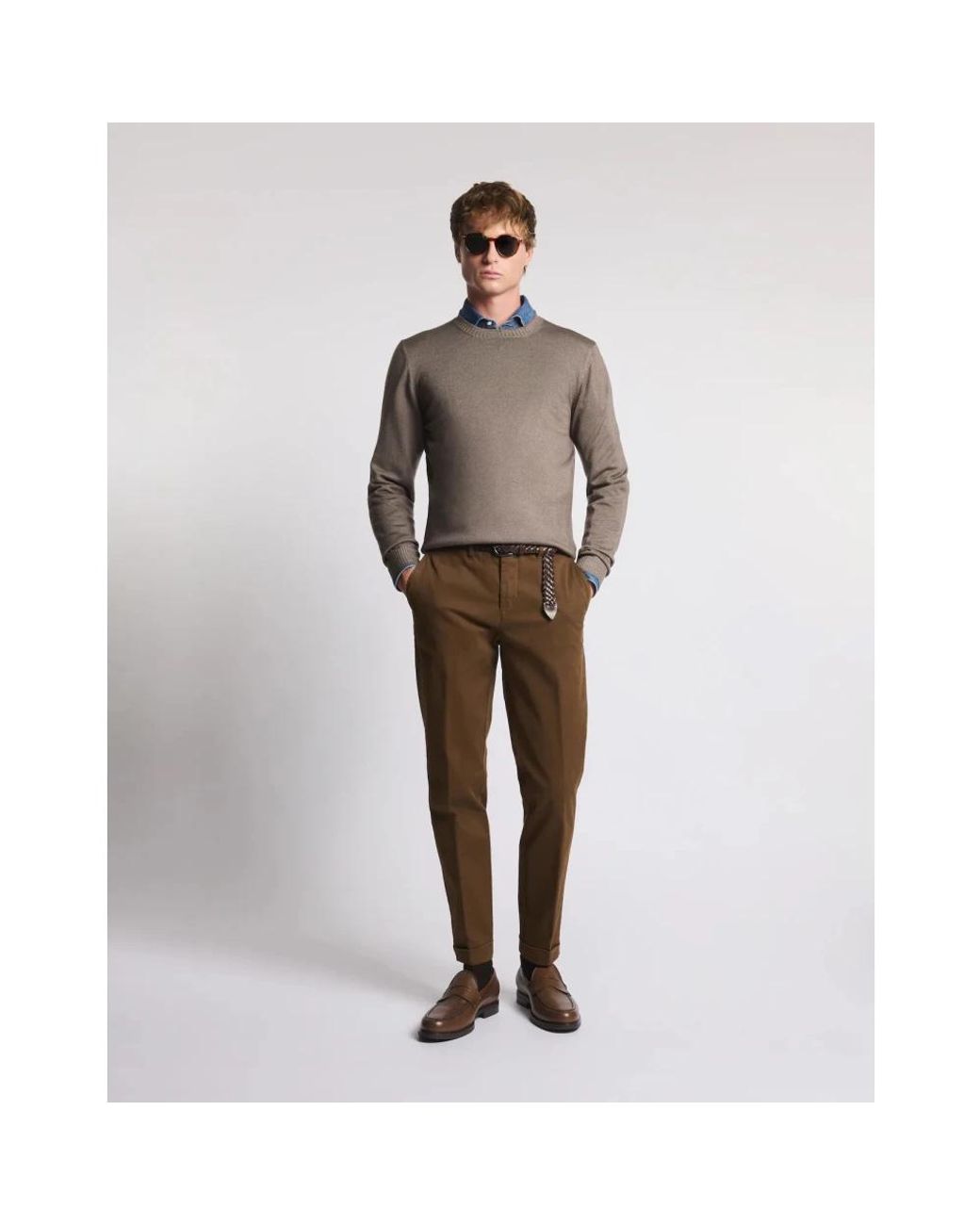 Fay Gray Round-Neck Knitwear for men