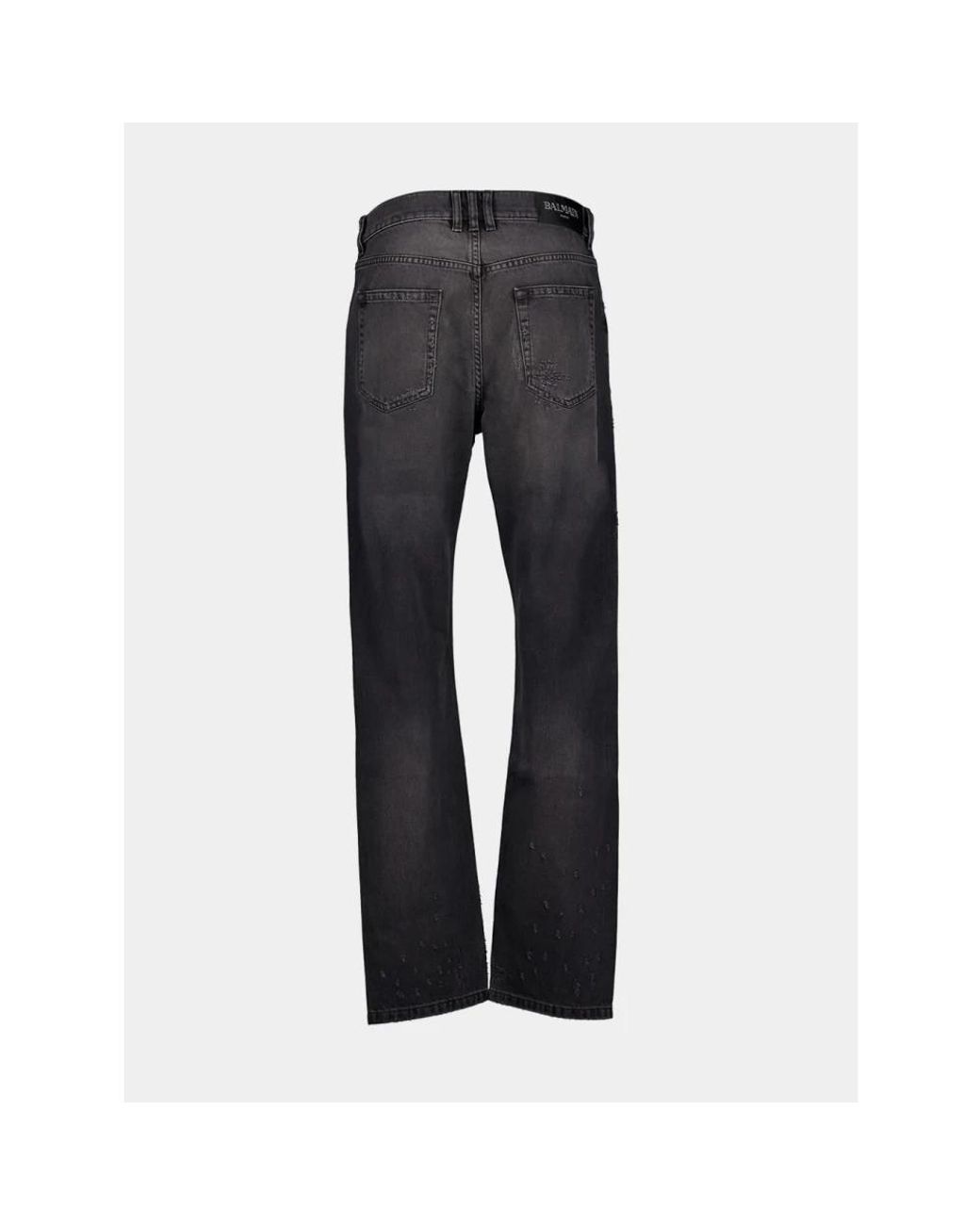 Balmain Gray Straight Fit Jeans for men